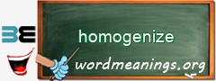 WordMeaning blackboard for homogenize